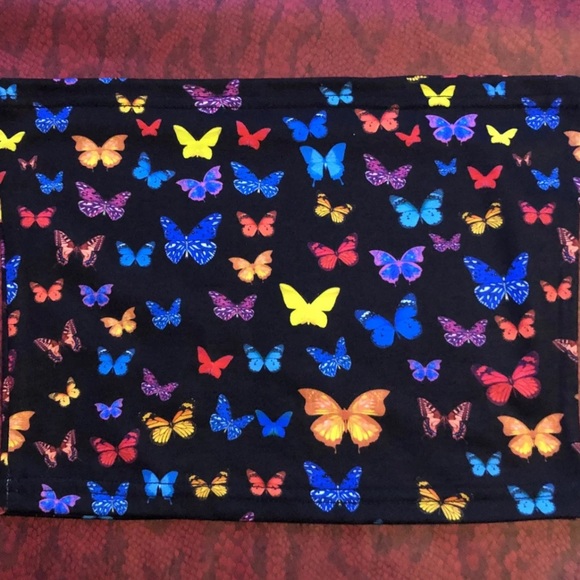 🦋 Black colorful butterfly tube crop top 🦋 - Picture 2 of 3
